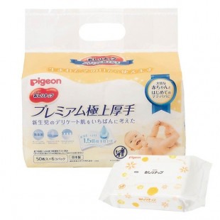 Pigeon 贝亲 婴儿加厚湿纸巾 50片×6包